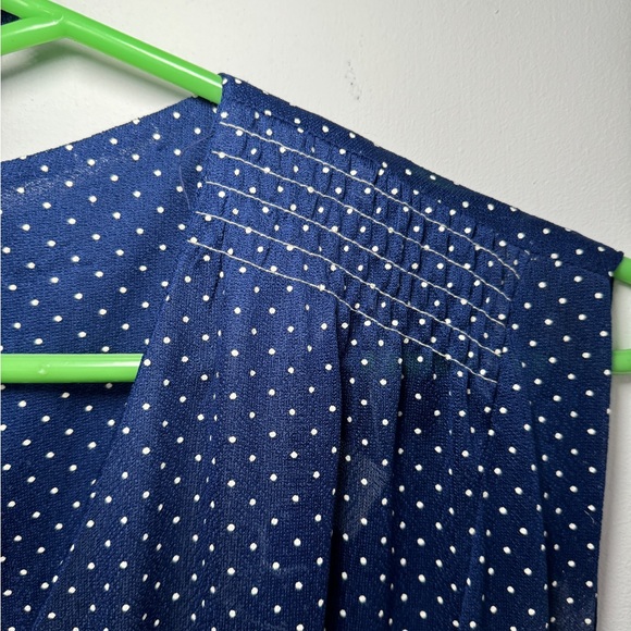 Better Half Sheer Blue Polka Dot Dress Size 14 - Picture 4 of 5